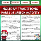 Christmas Traditions Mad Libs Parts of Speech Worksheet & 