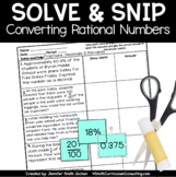 Converting Fractions, Decimals & Percents Solve and Snip® 