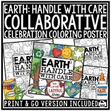 Earth Day Collaborative Team Coloring Poster Earth Day Apr