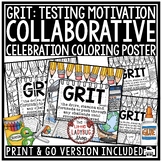 GRIT Testing Motivation Coloring Collaborative Team Poster