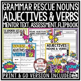 Grammar Parts of Speech Nouns Adjectives Verbs Review Work