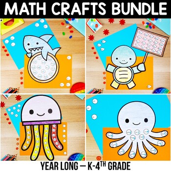 Preview of July Summer End of the Year Math Crafts Addition Subtraction Multiplication