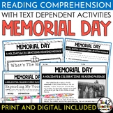Memorial Day Nonfiction Reading Comprehension Passage and 