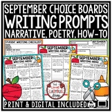 September How To Narrative Opinion Writing Prompts 3rd 4th