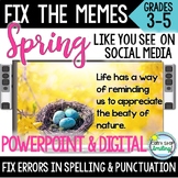 Fix the Memes SPRING EASTER Fixing Errors Spelling & Punctuation
