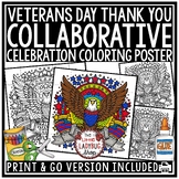 Veterans Memorial Day Collaborative Team Coloring Poster B