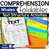 Whales Text Structure Passages Worksheets Anchor Charts Re