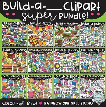 Preview of {1-Day FLASH DEAL!} Build-a-___ Clipart SUPER Variety Bundle!