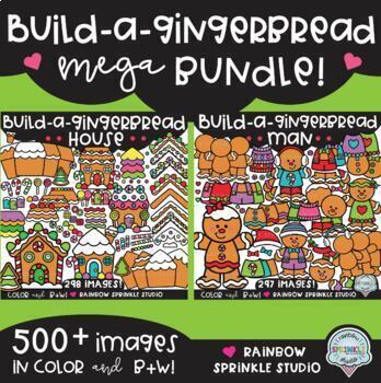 Preview of Build a Gingerbread Clipart MEGA Bundle!