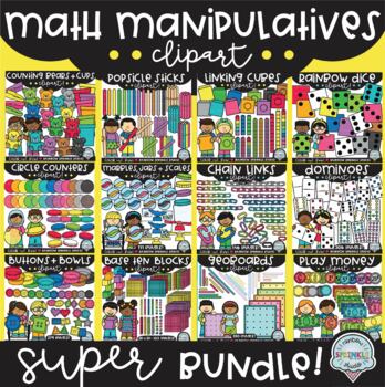 Preview of Math Manipulatives Clipart SUPER Bundle