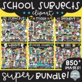 School Subjects Clipart SUPER Bundle {$58 value!}