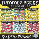Summer Faces Clipart SUPER Bundle!