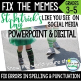 Fix the Memes St. Patrick's Day Activities Editing Punctua