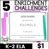 $1 Deal Reading Enrichment Activities Early Finishers Gift