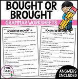 Bought or Brought Grammar Worksheets