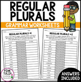 Regular Plurals, Add An -S Grammar Worksheets