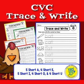 Preview of $1 Dollar Deal: CVC Trace and Write | Morning Work | Short Vowel Word Activities