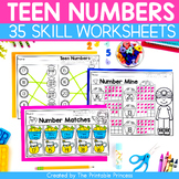 Teen Numbers Kindergarten Worksheets for Numbers 11-20