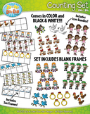 12 Days of Christmas Counting and Ten Frames Math Clipart 