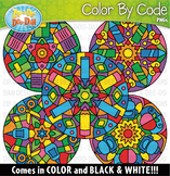 Back To School Mandalas Color By Code Clipart {Zip-A-Dee-D