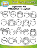 Blank Face Kid Characters Clipart {Zip-A-Dee-Doo-Dah Designs}