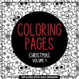 Christmas Doodle Coloring Pages Volume 1 {Zip-A-Dee-Doo-Da