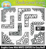 Doodle Corner Frames Clipart Set 1 {Zip-A-Dee-Doo-Dah Designs}