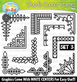 Doodle Corner Frames Clipart Set 3 {Zip-A-Dee-Doo-Dah Designs}
