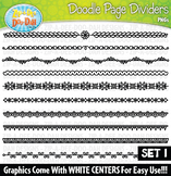 Doodle Page Divider Clipart Set 1 {Zip-A-Dee-Doo-Dah Designs}