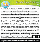 Doodle Page Divider Clipart Set 3 {Zip-A-Dee-Doo-Dah Designs}
