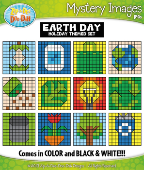 Preview of EARTH DAY Mystery Images Clipart {Zip-A-Dee-Doo-Dah Designs}