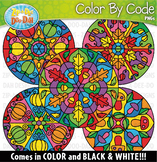 Fall Mandalas Color By Code Clipart {Zip-A-Dee-Doo-Dah Designs}