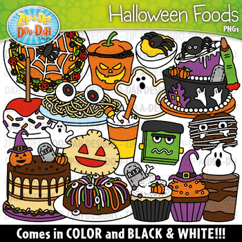 Preview of Halloween Foods Clipart Set {Zip-A-Dee-Doo-Dah Designs}