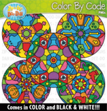 Halloween Mandalas Color By Code Clipart {Zip-A-Dee-Doo-Da