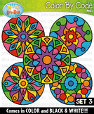Mandalas Color By Code Clipart Set 3 {Zip-A-Dee-Doo-Dah Designs}