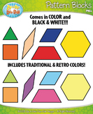 Pattern Block Shapes Clipart {Zip-A-Dee-Doo-Dah Designs}