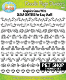 Pet Shop Doodle Page Divider Clipart {Zip-A-Dee-Doo-Dah Designs}