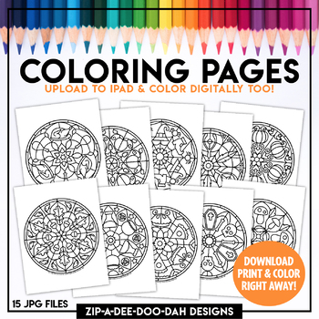 Coloring page Fall's Mandalas 5  Mandala coloring pages, Coloring pages,  Mandala coloring