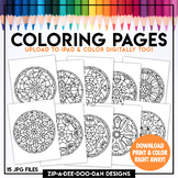 Printable Fall Mandala Coloring Pages {Zip-A-Dee-Doo-Dah Designs}