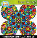 Spring Mandalas Color By Code Clipart {Zip-A-Dee-Doo-Dah Designs}