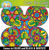 St. Patricks Day Mandalas Color By Code Clipart {Zip-A-Dee