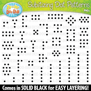 Preview of Subitizing Dot Patterns Clipart Set {Zip-A-Dee-Doo-Dah Designs}