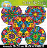 Summer Mandalas Color By Code Clipart {Zip-A-Dee-Doo-Dah Designs}