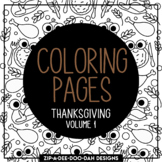 Thanksgiving Doodle Coloring Pages Volume 1 {Zip-A-Dee-Doo