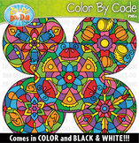 Thanksgiving Mandalas Color By Code Clipart {Zip-A-Dee-Doo