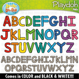 Uppercase Alphabet Letters Playdoh / Clay Clipart {Zip-A-D