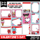 Valentine's Day Background Templates {Zip-A-Dee-Doo-Dah Designs}