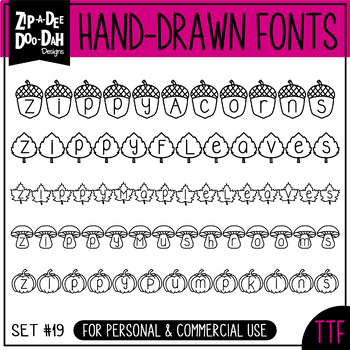 Preview of Zip-A-Dee-Doo-Dah Designs Font Collection 19 — Includes Commercial License!