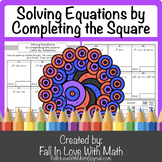 $1 FLASH SALE Solving Equations by Completing the Square C