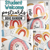 Boho Rainbow Postcards | Note from Teacher